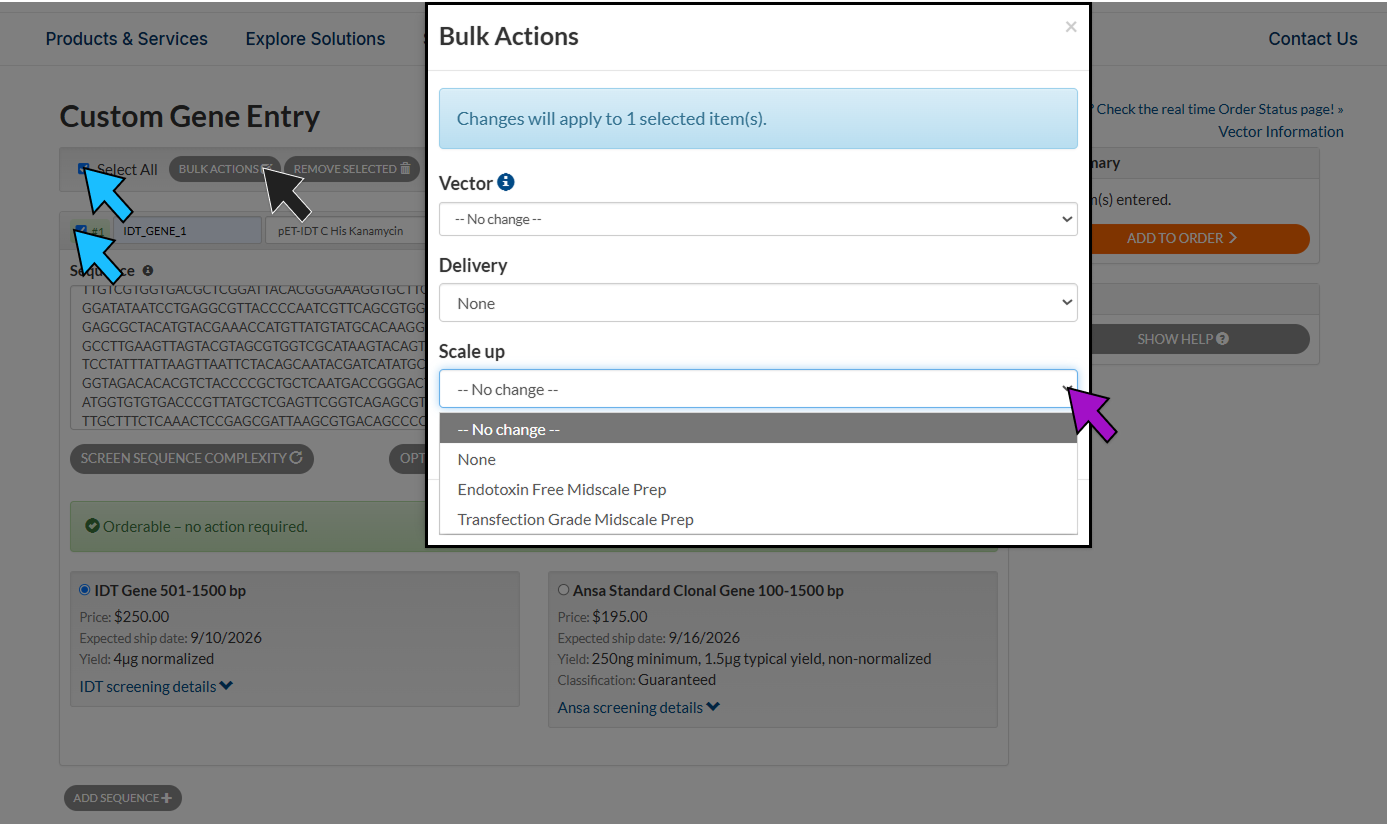 Bulk Actions